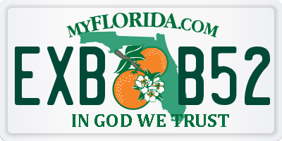 FL license plate EXBB52