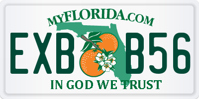 FL license plate EXBB56