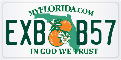 FL license plate EXBB57