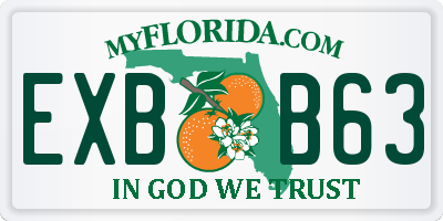 FL license plate EXBB63