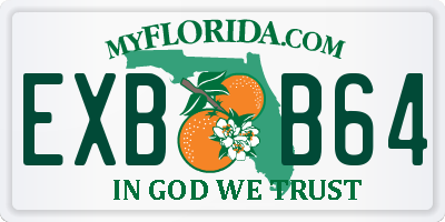 FL license plate EXBB64