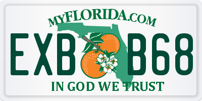 FL license plate EXBB68