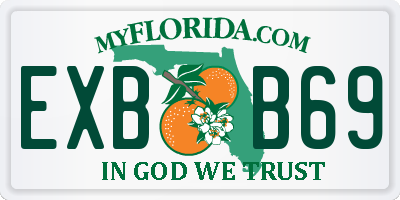 FL license plate EXBB69