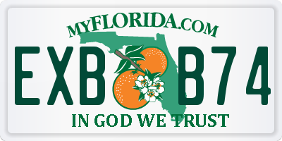 FL license plate EXBB74