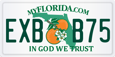 FL license plate EXBB75