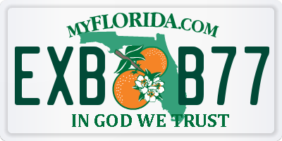 FL license plate EXBB77