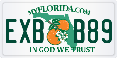 FL license plate EXBB89