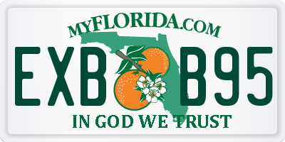 FL license plate EXBB95