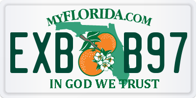 FL license plate EXBB97