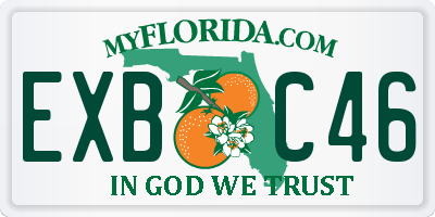 FL license plate EXBC46