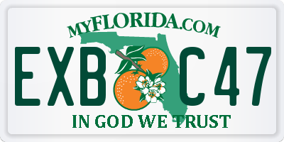 FL license plate EXBC47