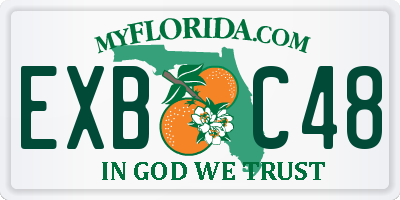 FL license plate EXBC48