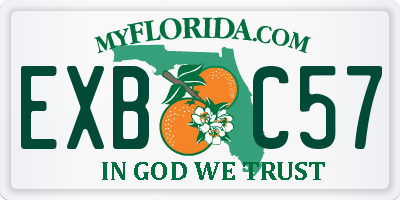 FL license plate EXBC57
