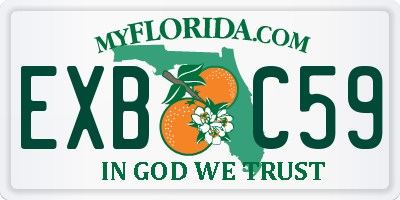 FL license plate EXBC59
