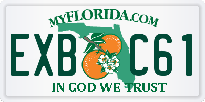 FL license plate EXBC61