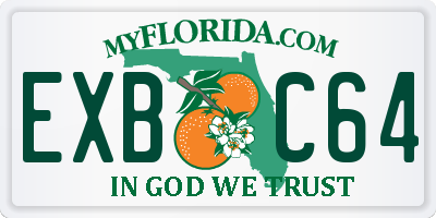 FL license plate EXBC64