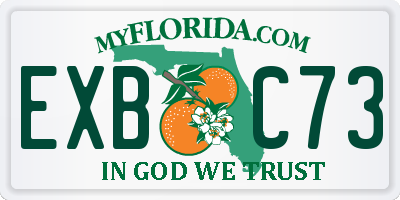 FL license plate EXBC73
