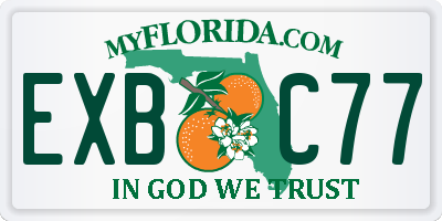 FL license plate EXBC77