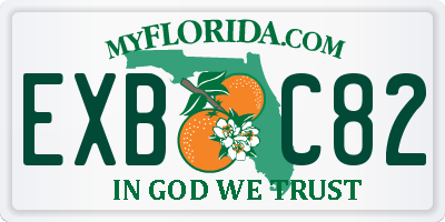 FL license plate EXBC82