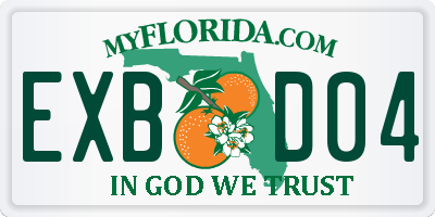 FL license plate EXBD04