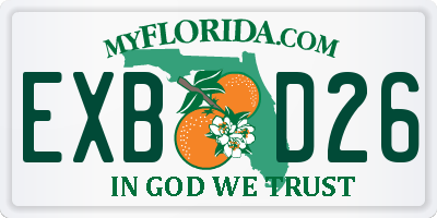 FL license plate EXBD26