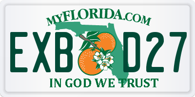 FL license plate EXBD27
