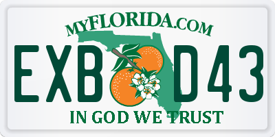 FL license plate EXBD43