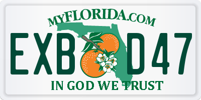 FL license plate EXBD47