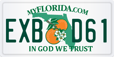 FL license plate EXBD61
