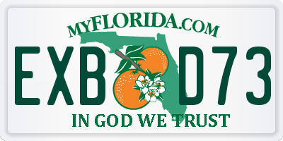 FL license plate EXBD73