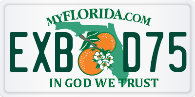 FL license plate EXBD75