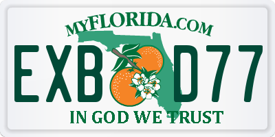FL license plate EXBD77