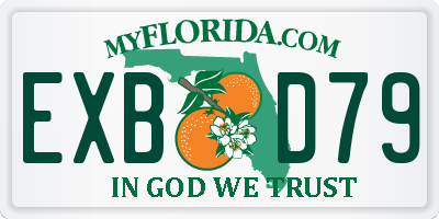 FL license plate EXBD79