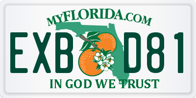 FL license plate EXBD81