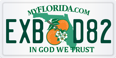 FL license plate EXBD82