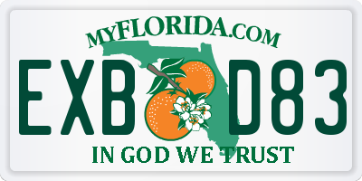 FL license plate EXBD83