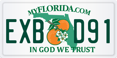 FL license plate EXBD91