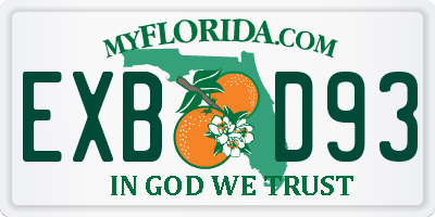 FL license plate EXBD93