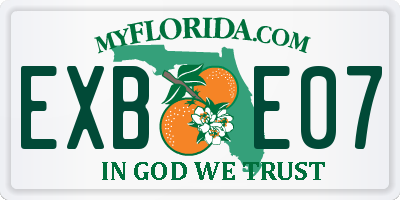 FL license plate EXBE07