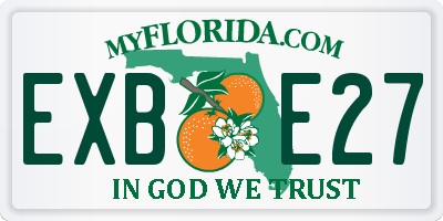 FL license plate EXBE27