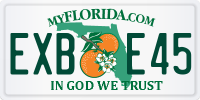 FL license plate EXBE45