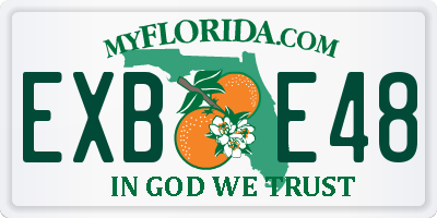 FL license plate EXBE48