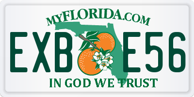 FL license plate EXBE56