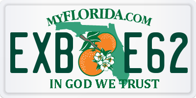 FL license plate EXBE62