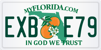 FL license plate EXBE79