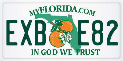 FL license plate EXBE82
