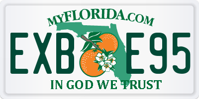 FL license plate EXBE95