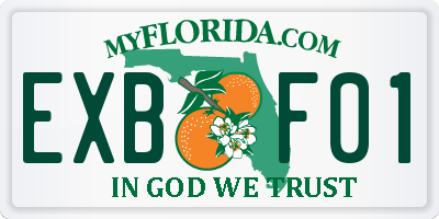 FL license plate EXBF01