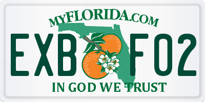 FL license plate EXBF02
