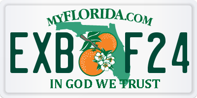 FL license plate EXBF24